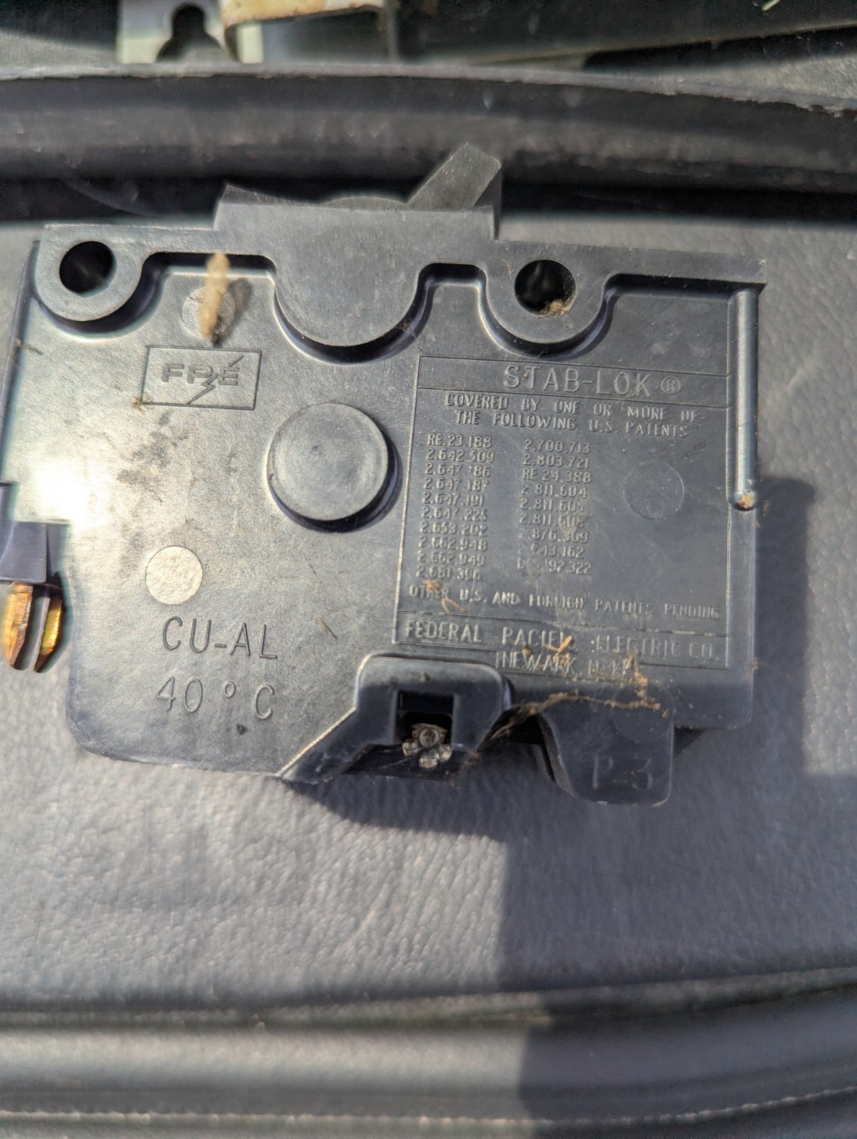 Federal Pacific Stab-Lok 50A 2-Pole Circuit Breaker w/ Trip Indicator