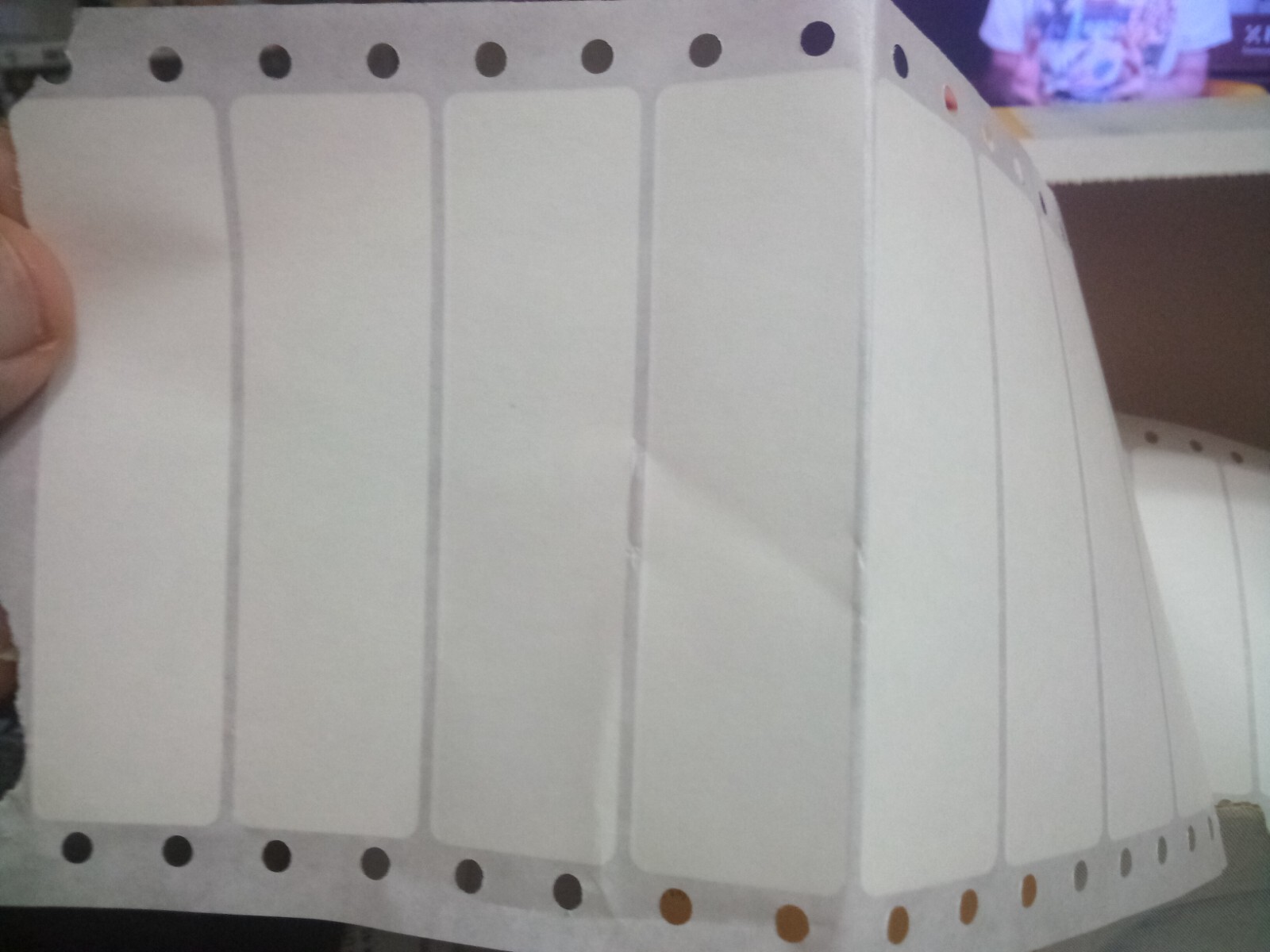Labels 3 1/2 x 5/16 plain white 5000 count
