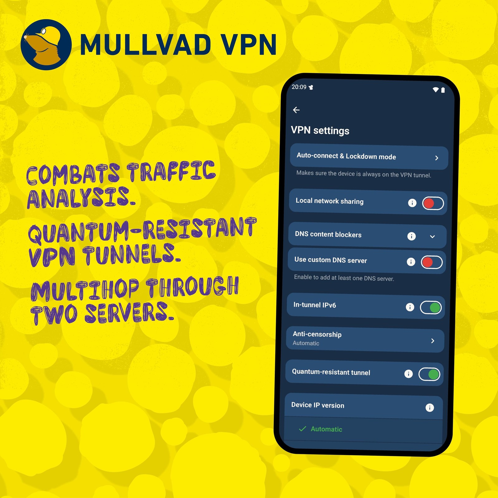 Mullvad VPN 12~Month 5~Device Privacy & Security VPN