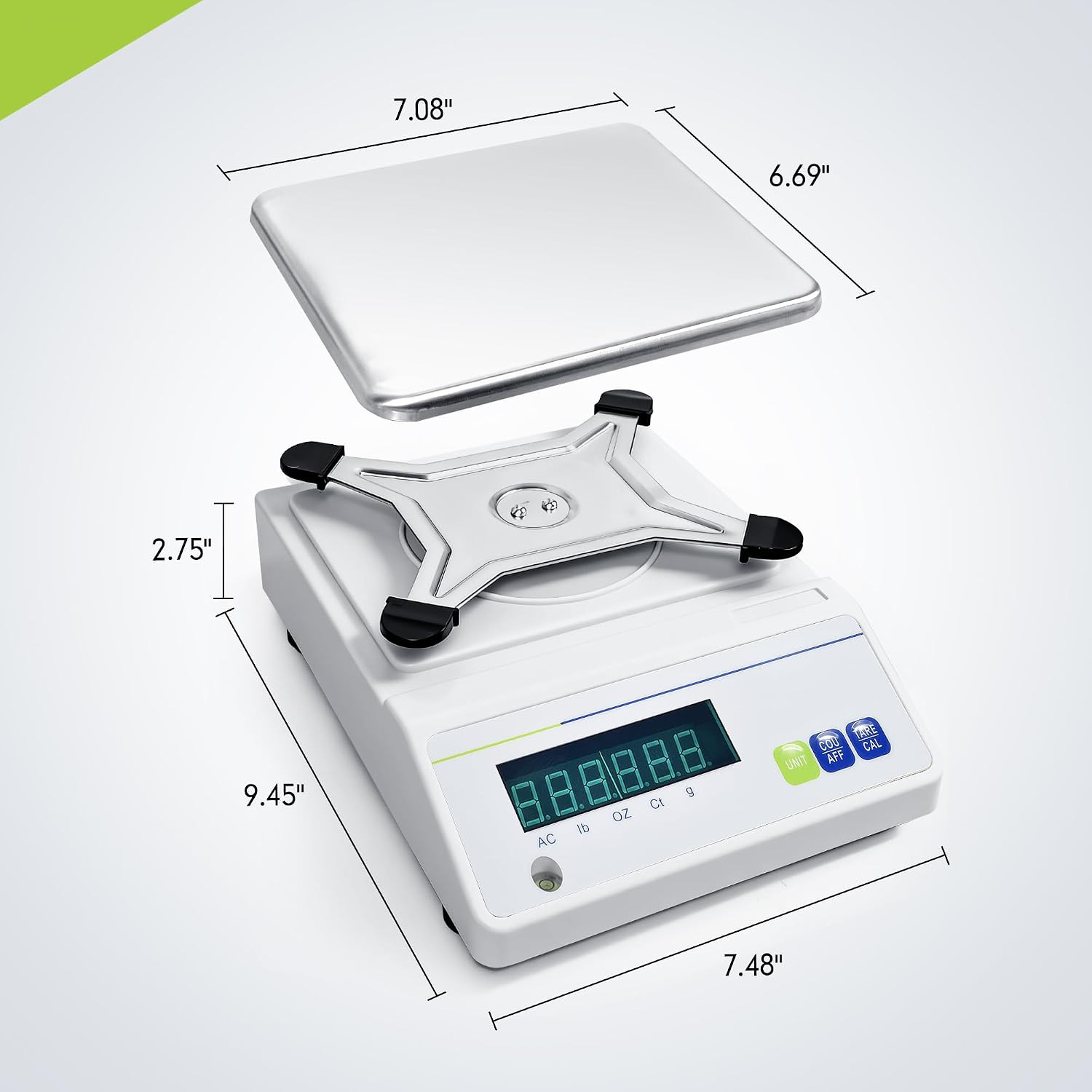 Lab Analytical Balance 1000G X 0.01G with LED Display, High Precision Lab Scale