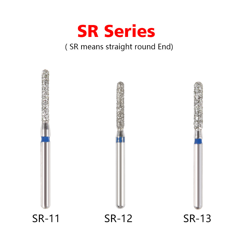 Dental Diamond Burs For High Speed Handpiece Friction Grip 5Pcs/Box CE FDA