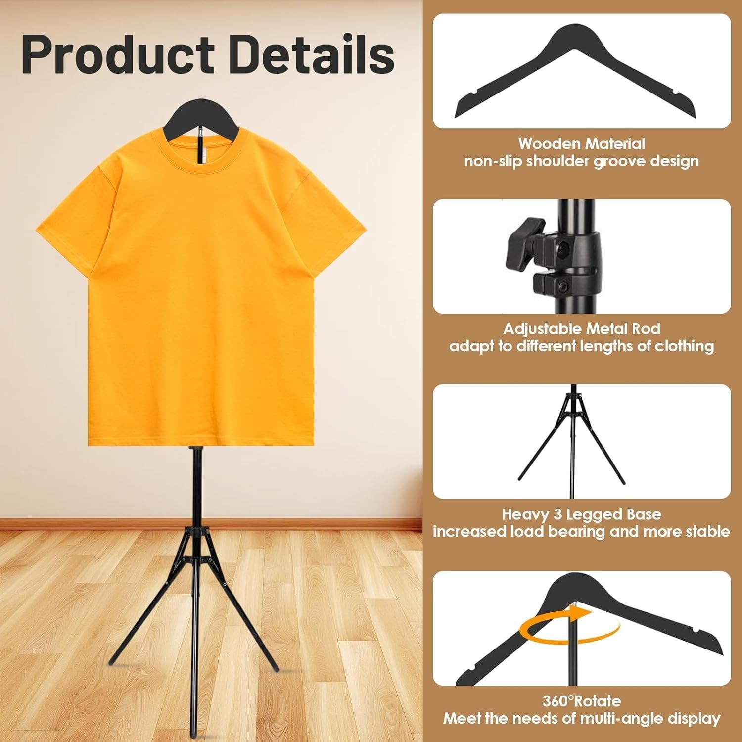Adjustable Clothing Display Stand T Shirt Mannequin Torso for Retail