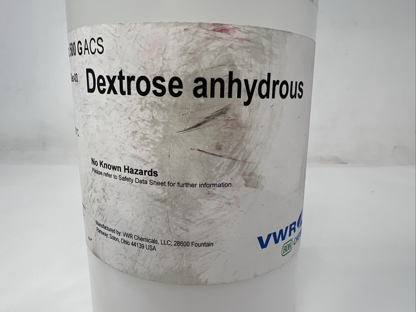VWR Chemicals Dextrose Anhydrous BDH9230-500G, 500 grams, Sealed C6H12O6