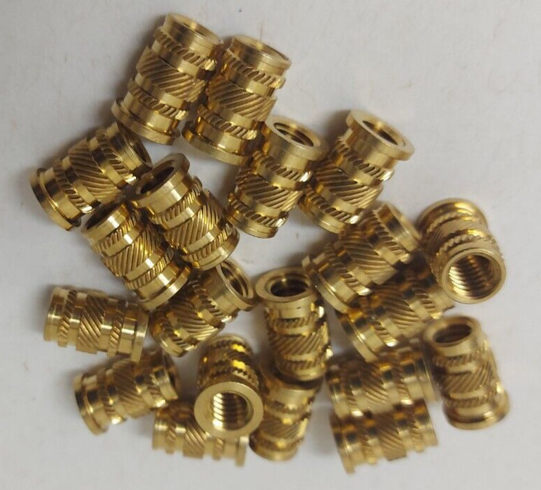 20x 1/4-20 Brass Threaded Heat Set Inserts 4 Plastic 3D Printing Metal .55″ Long