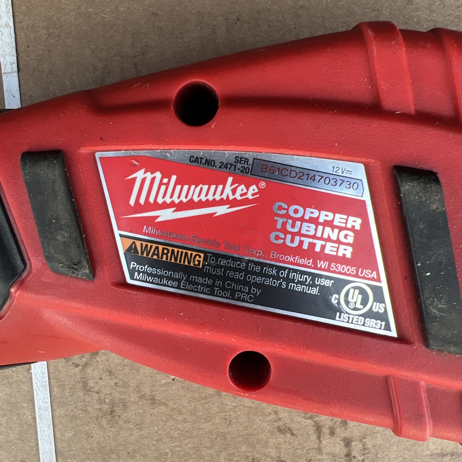 Milwaukee 2471-20 M12 Cordless Copper Tubing Cutter – Tool Only TESTED