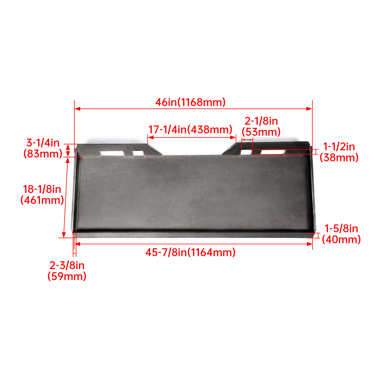 5/16″ Thick Steel Skid Steer Mount Plate Adapter Loader Quick Tach Attachment