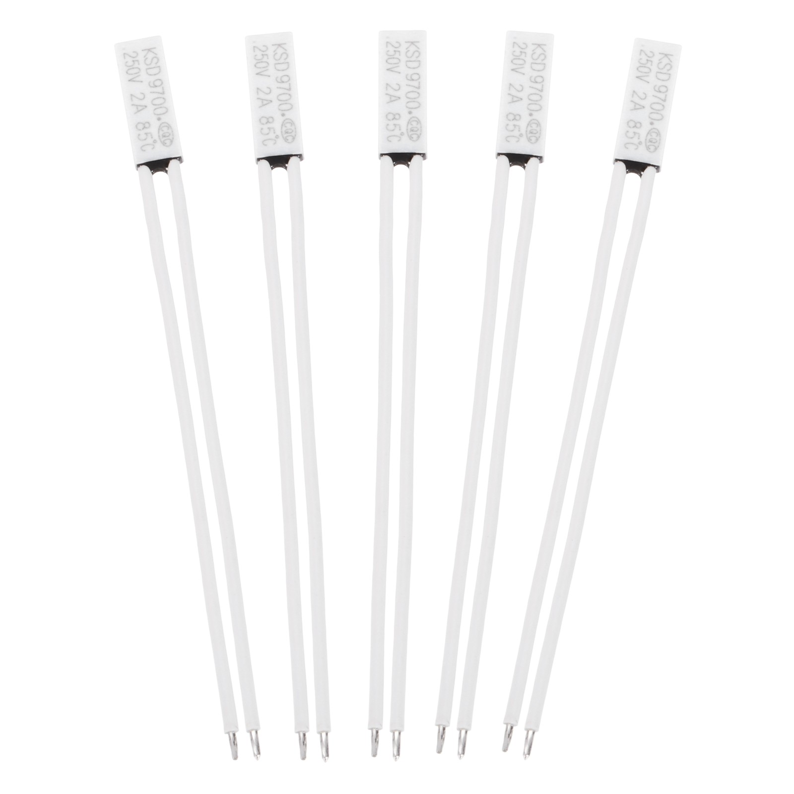 5 Pcs KSD9700 Thermostat 85°C/185°F Temperature Switch N.C 2A Plastic