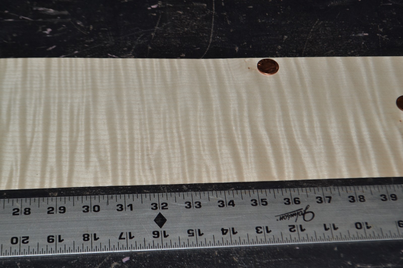 Flame Maple Raw Wood Veneer Sheet 5 x 41 inches 1/42nd BLEMISHED 35137-82