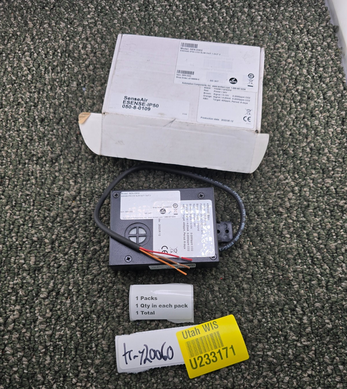 Automation Components ESENSE-IP50 4-Wire CO2 Transmitter IP50 Housing 24V AC/DC