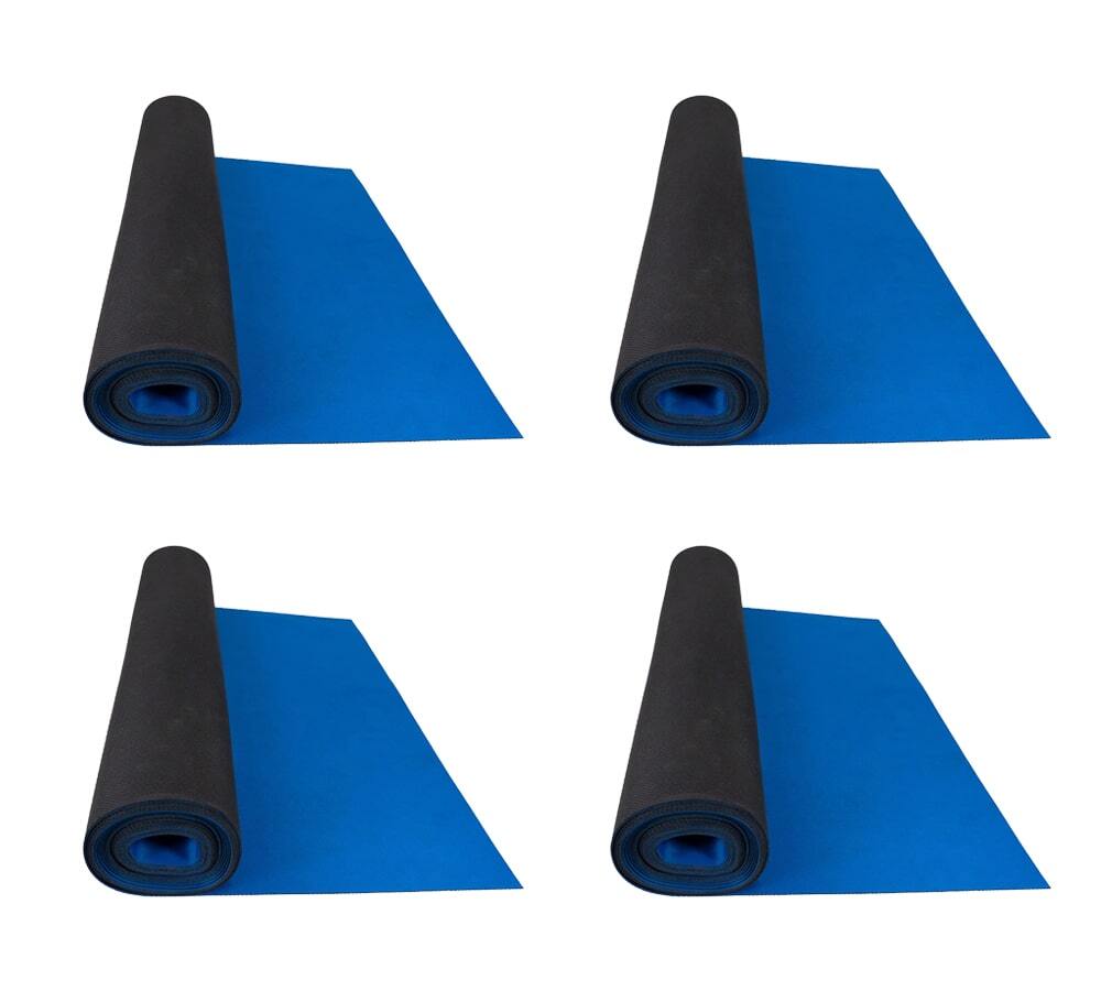 (4 Pack) 20’x27″ Blue Neoprene Floor Runner w/ Non Skid Bottom