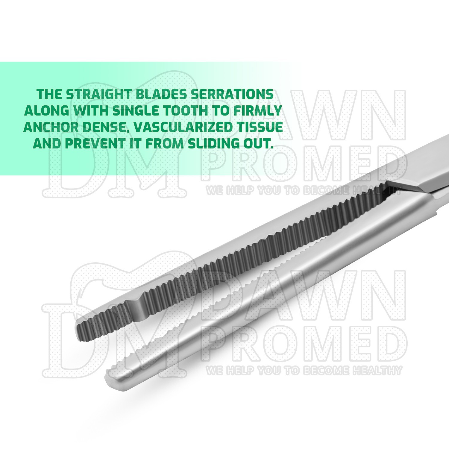Heaney Hysterectomy Forceps Straight 8.5″ Single Tooth OB/GYN Inst German Grade