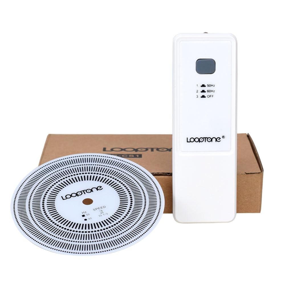 LoopTone LP Vinyl Turntables Tachometer Disc and Strobe 15.2*10.7*3cm