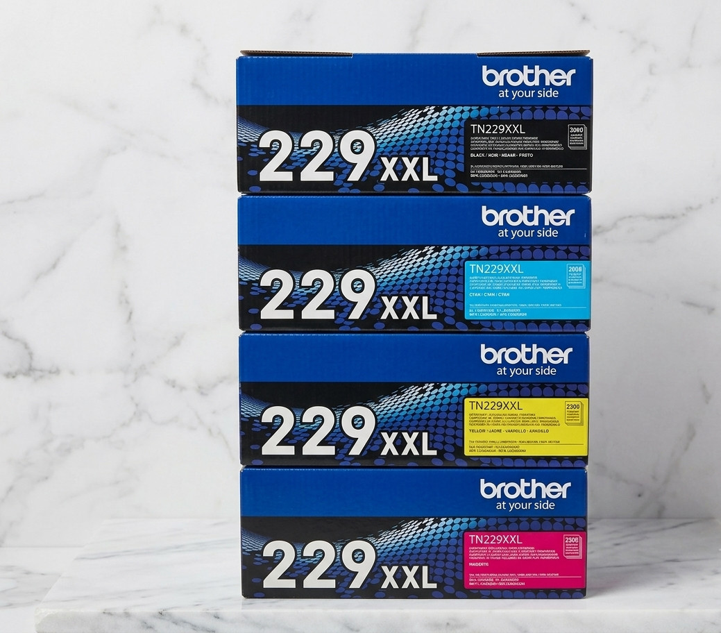 Brother TN229XXL Black & Color Super High Yield Toner Cartridge Set 4-Pack OEM
