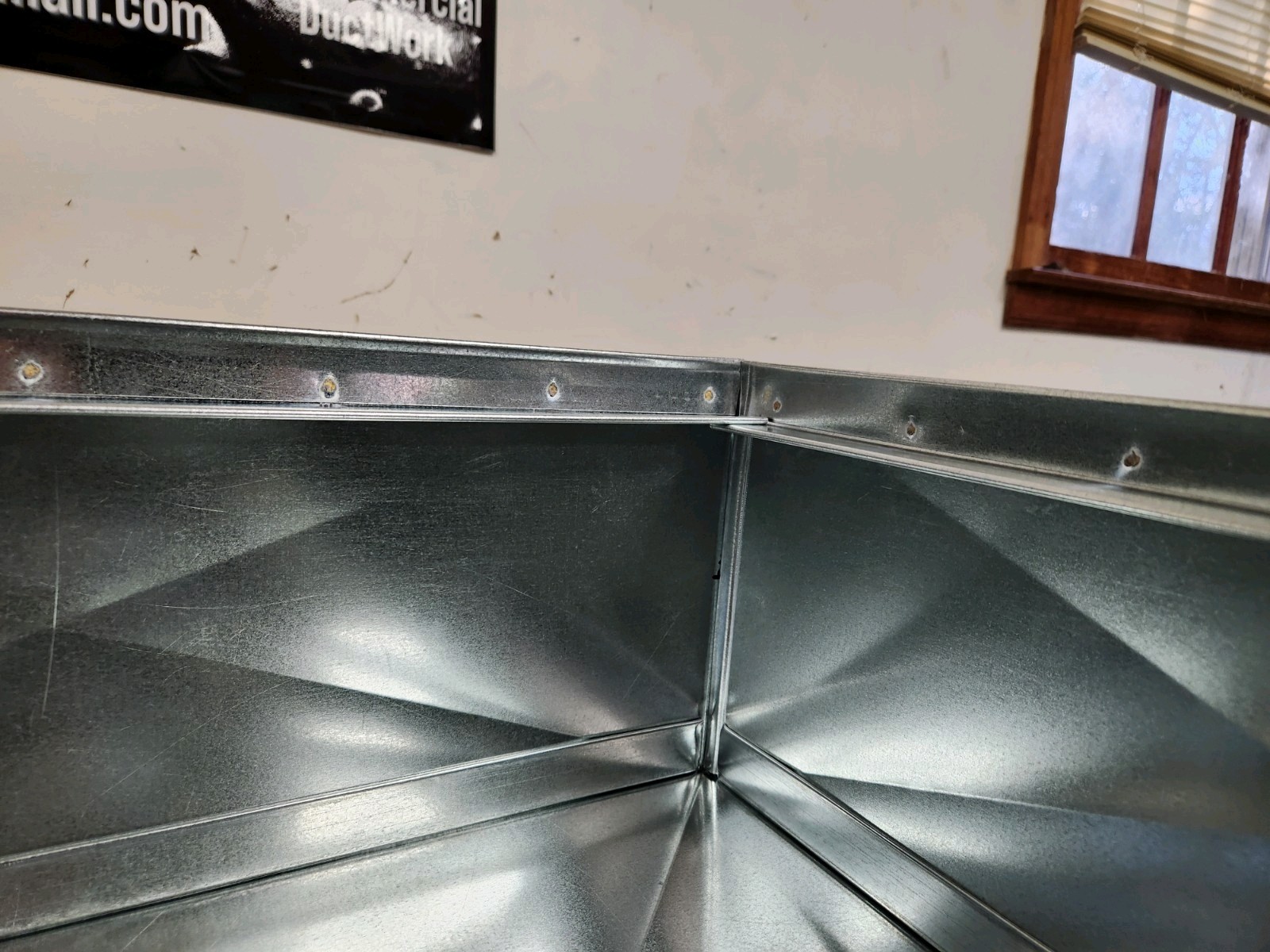21″x21″x17″ tall furnace stand return air box duct hvac