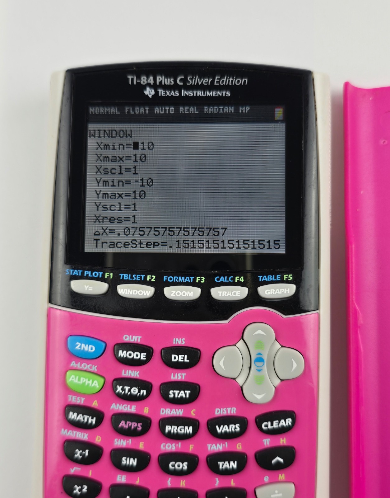 Texas Instruments TI-84 Plus C Silver Edition Graphing Calculator W/Cover – Pink