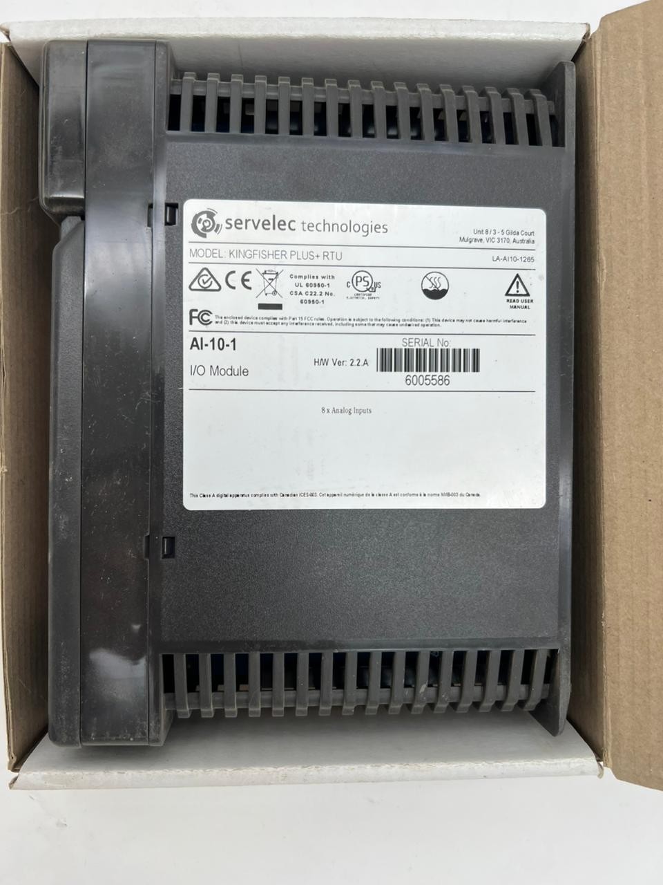 SERVELEC KINGFISHER PLUS+RTU/ AI-10-1 INPUT/OUTPUT MODULE