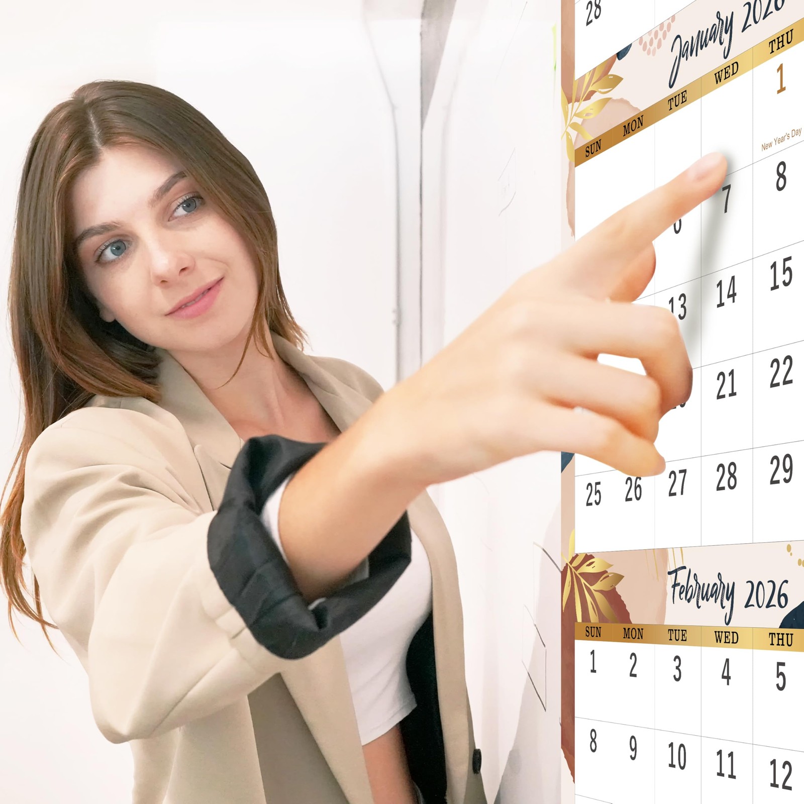 2026 Wall Calendar – 3 Month 2026, Jan.2026 – Dec.2026, 11″ 11″x26″