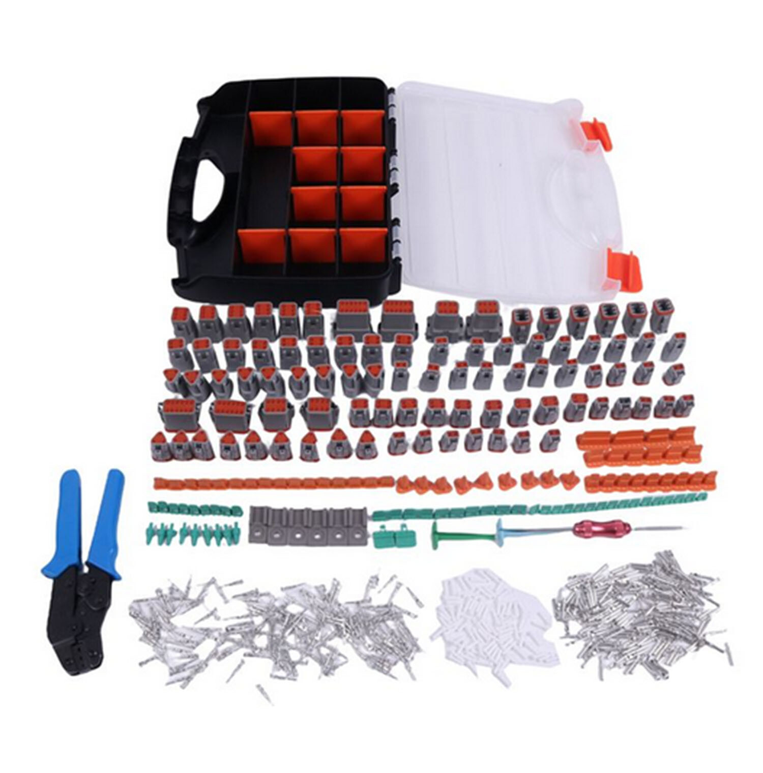 800 Pcs Deutsch DT Connector Kit w/SN-48B Crimp Plier Tool for 14 16 18 20 GA.