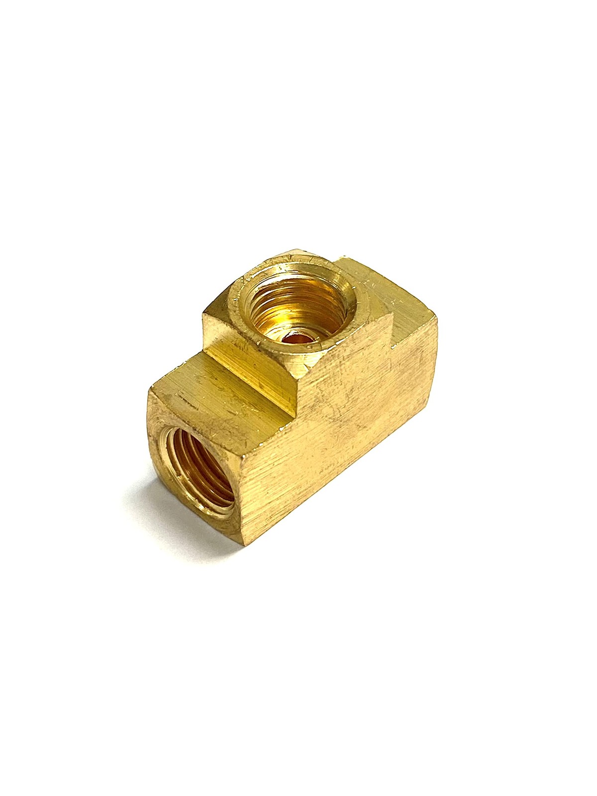 3-Way Female Brake Line Tee For 1/4 Inch Tube With Inverted Flare Fittings