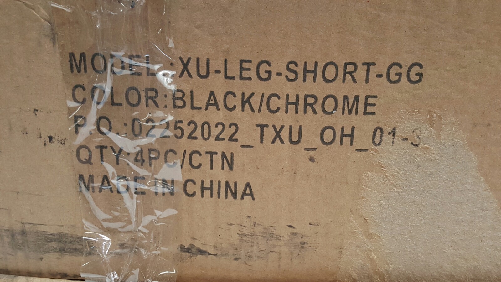 Tapered Metal Table Legs XU-LEG-SHORT-GG