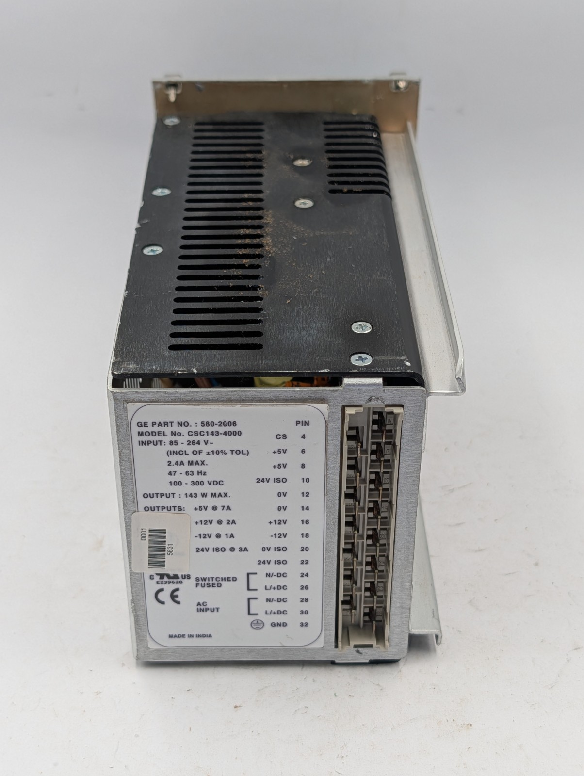GE 580 2006 High Voltage D20 PS AC/DC High Voltage CSC143-4000 Used Untested