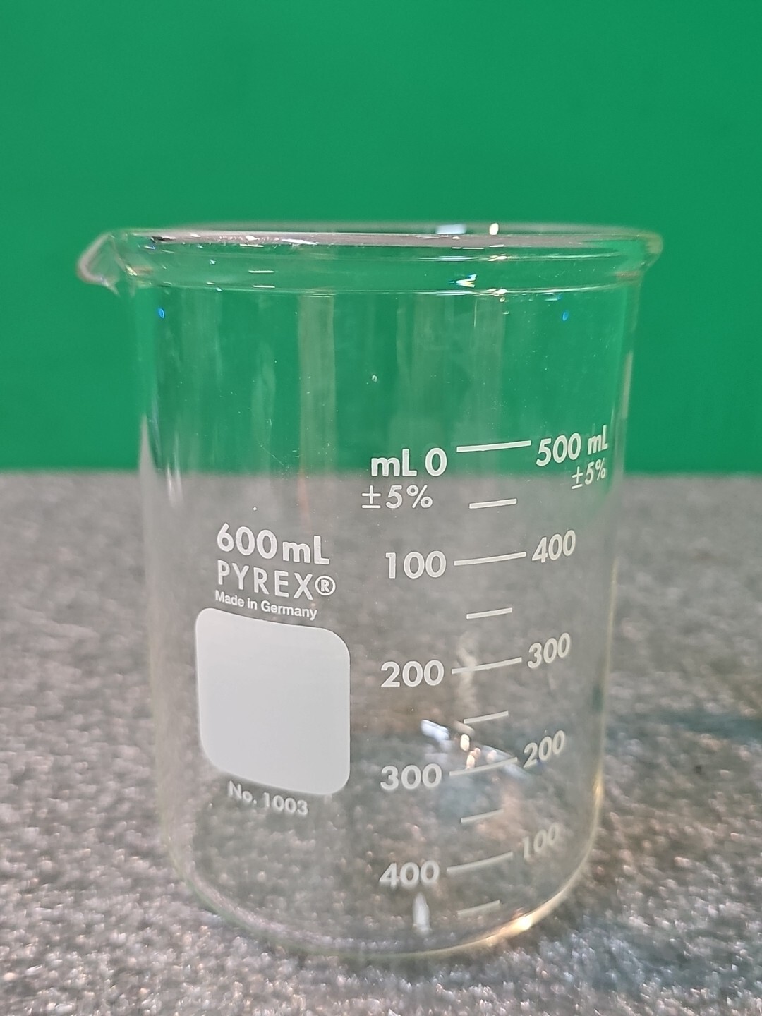 Corning Pyrex 1003-600 | Griffin Beaker Double scale graduated glass 600ml