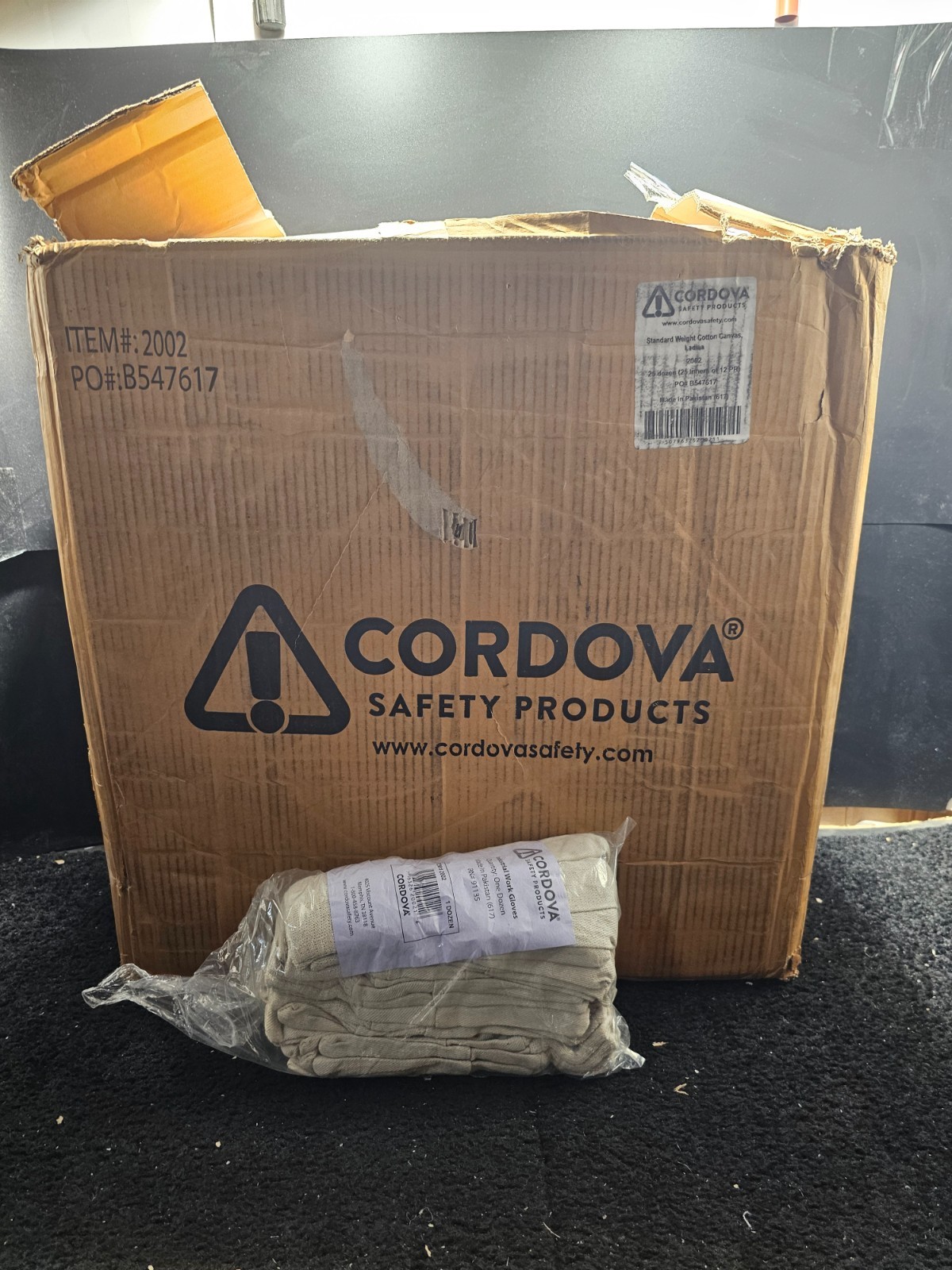 (QTY 150 PAIRS) Cordova Safety Products 2002 Canvas, Knit Wrist, 8 oz, Ladies