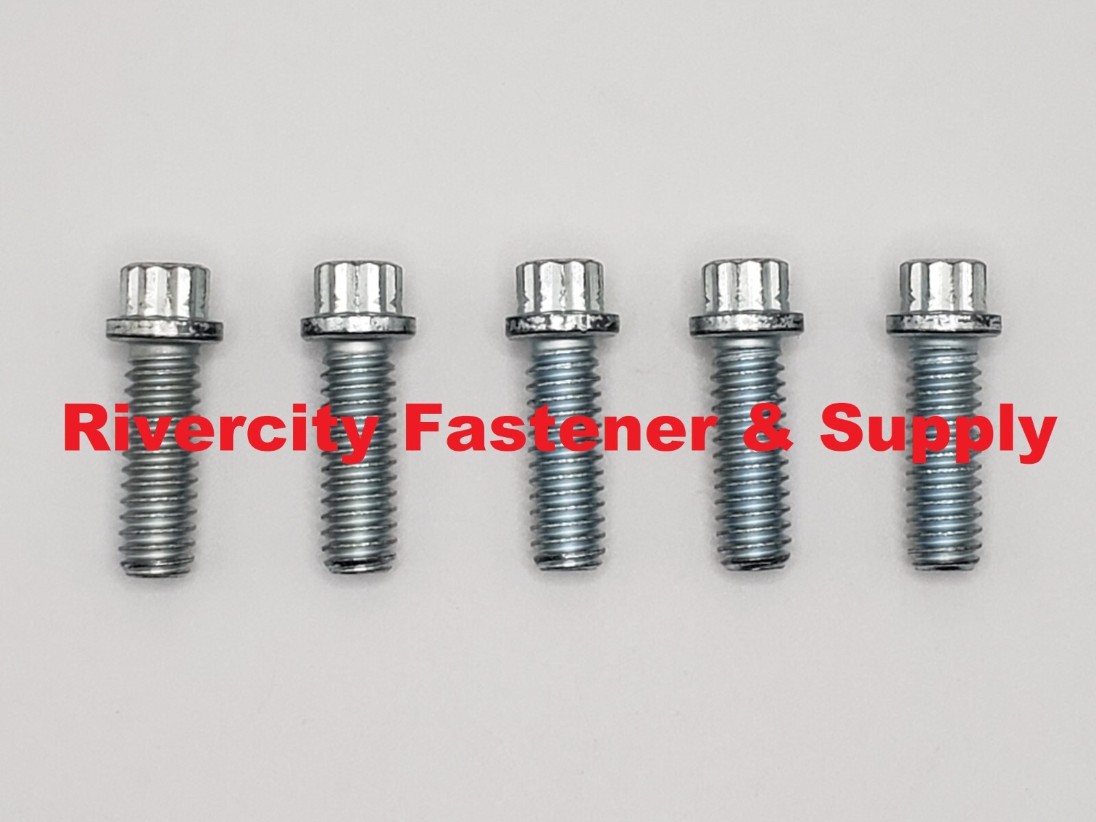 1/4-20×3/4 Steel 12 Point Flange Screws 1/4x20x3/4 Extra Strong Bolts 1/4×3/4 ZN