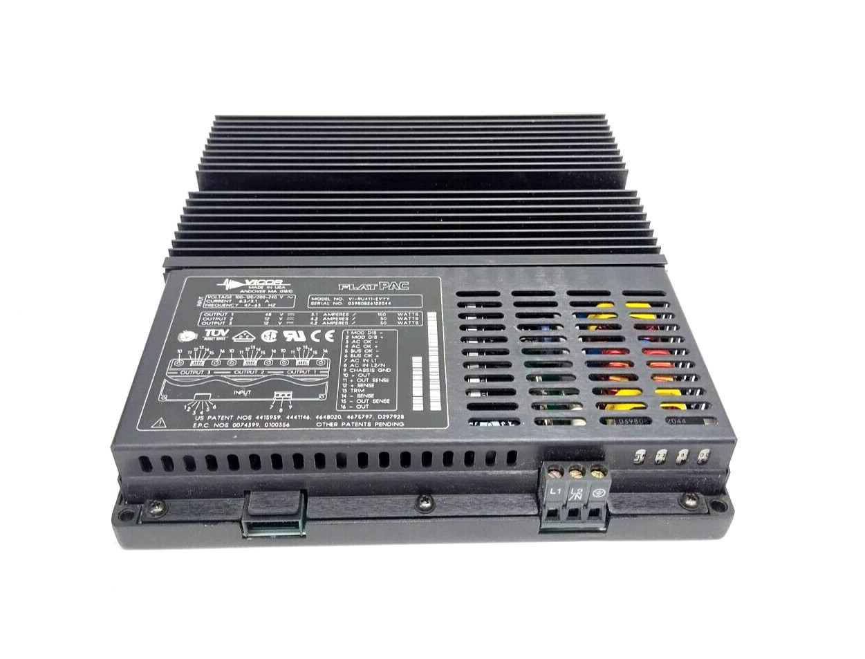 Vicor VI-RU411-EVYY FlatPAC DC Power Supply 120/240VAC, 12VDC 48VDC 50W 150W