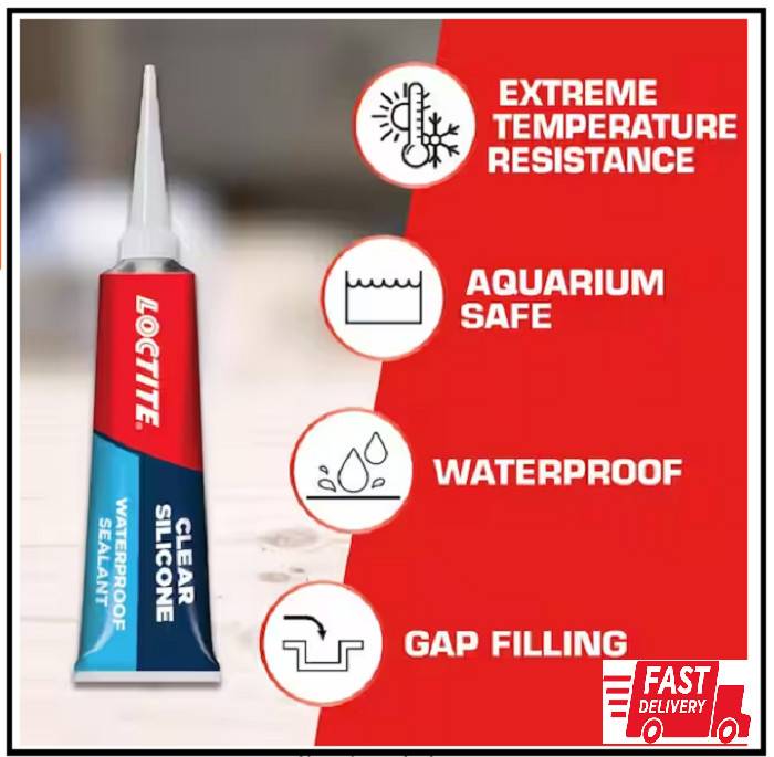 Silicone Waterproof Multipurpose Adhesive Sealant 2.7 Oz. Clear Tube (Each)