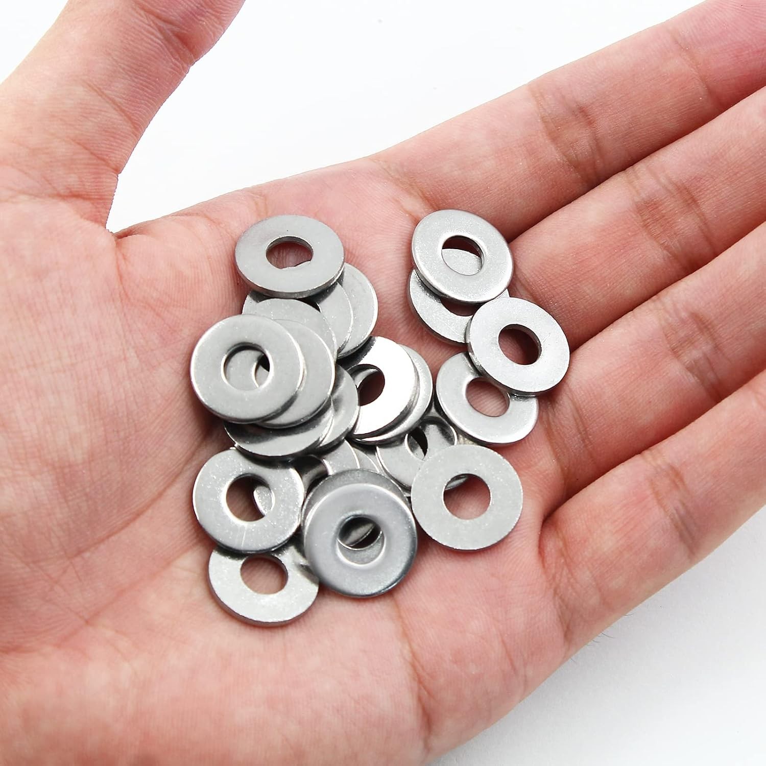 100PCS M6 Stainless Steel Flat Washers 16mm OD 6mm ID 1.5mm Thick