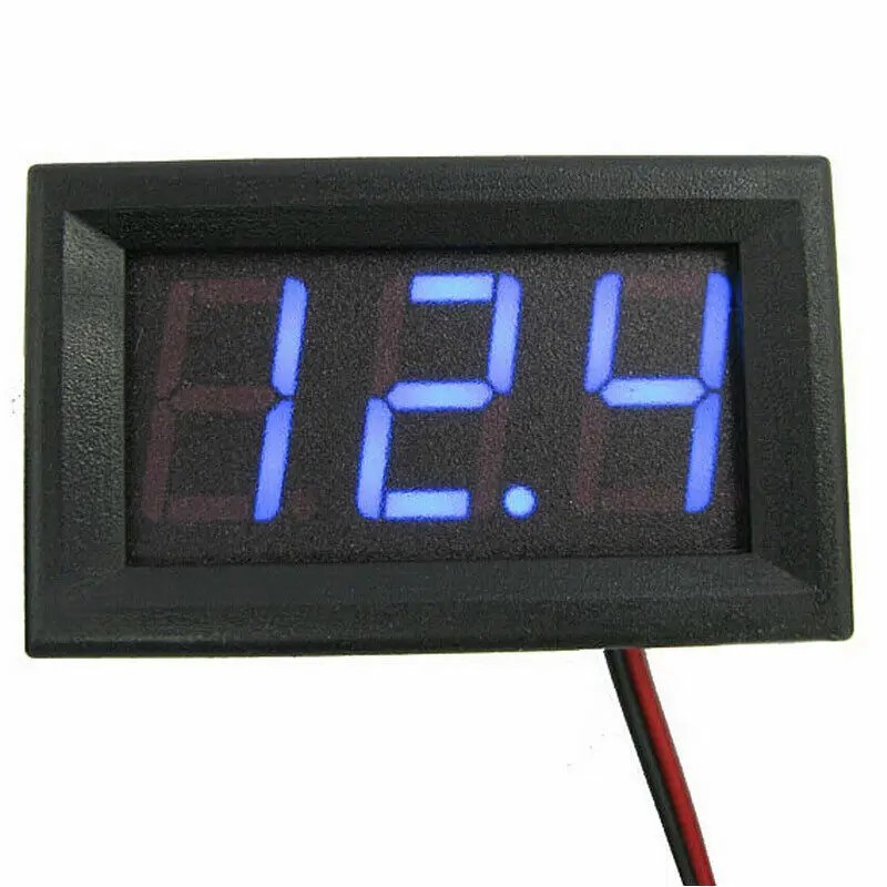 LED 12V ~ 24V Digital Display Voltmeter Car Motorcycle Voltage Gauge Panel Meter