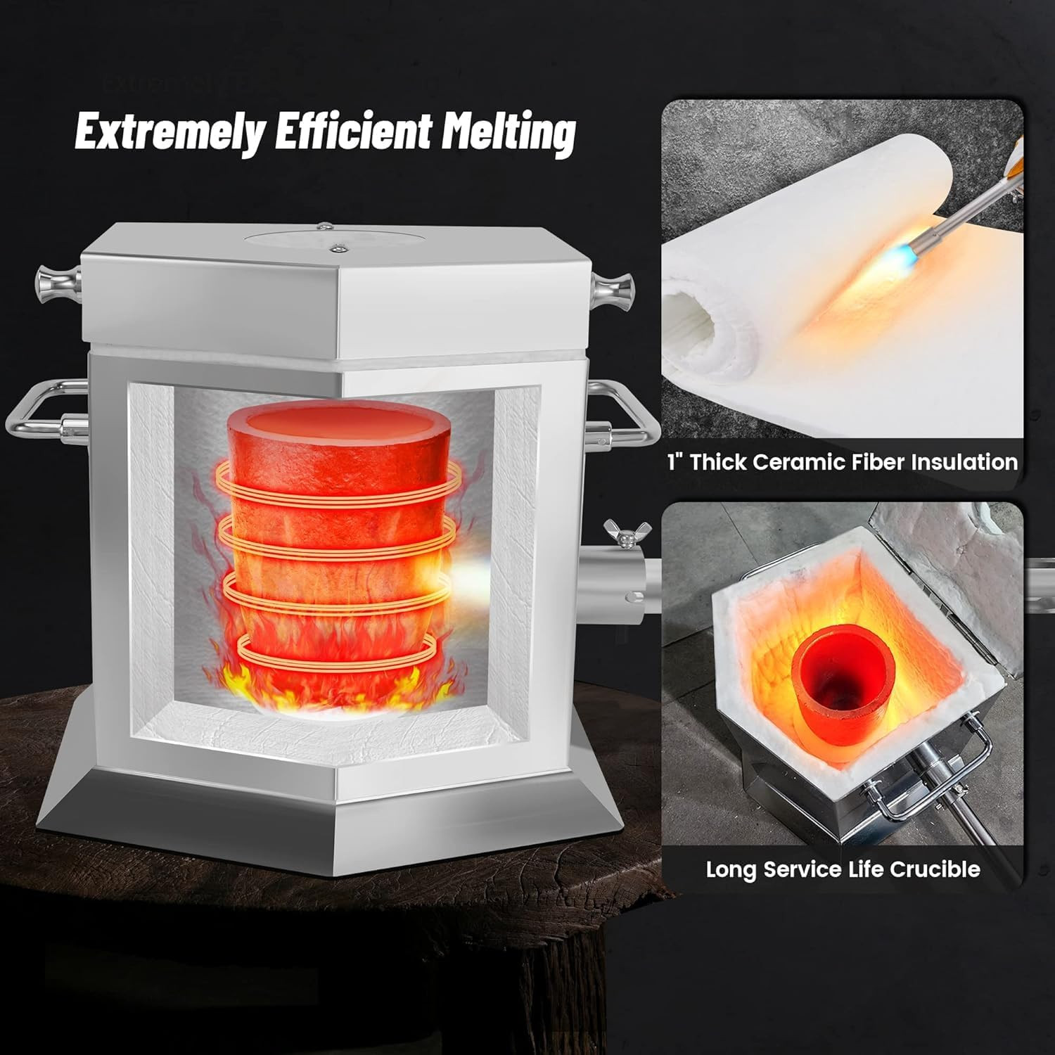 Ceramic Fiber Insulation 1″ Thick, 2600F Fiber Blanket for Wood Stove Forgeetc