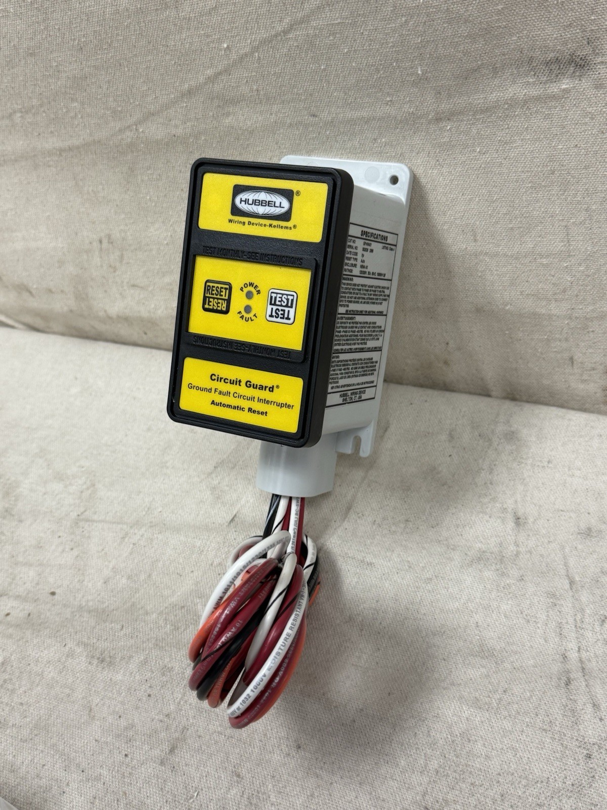 HUBBELL WIRING DEVICE-KELLEMS GFHW431 Hard Wired GFCI 30 A Amps 120/208V AC 3Ph