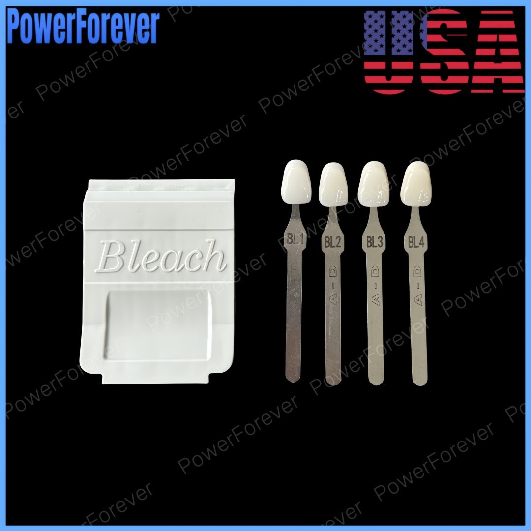 Dental 4 Colors Bleached Shade Guide Bleach Chart Teeth Whitening Based Vita A-D