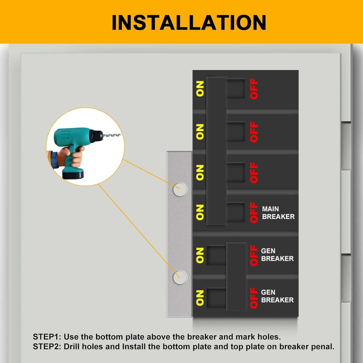 Generator Interlock Kit Compatible with Square D Homeline Meter Main 150 or 200