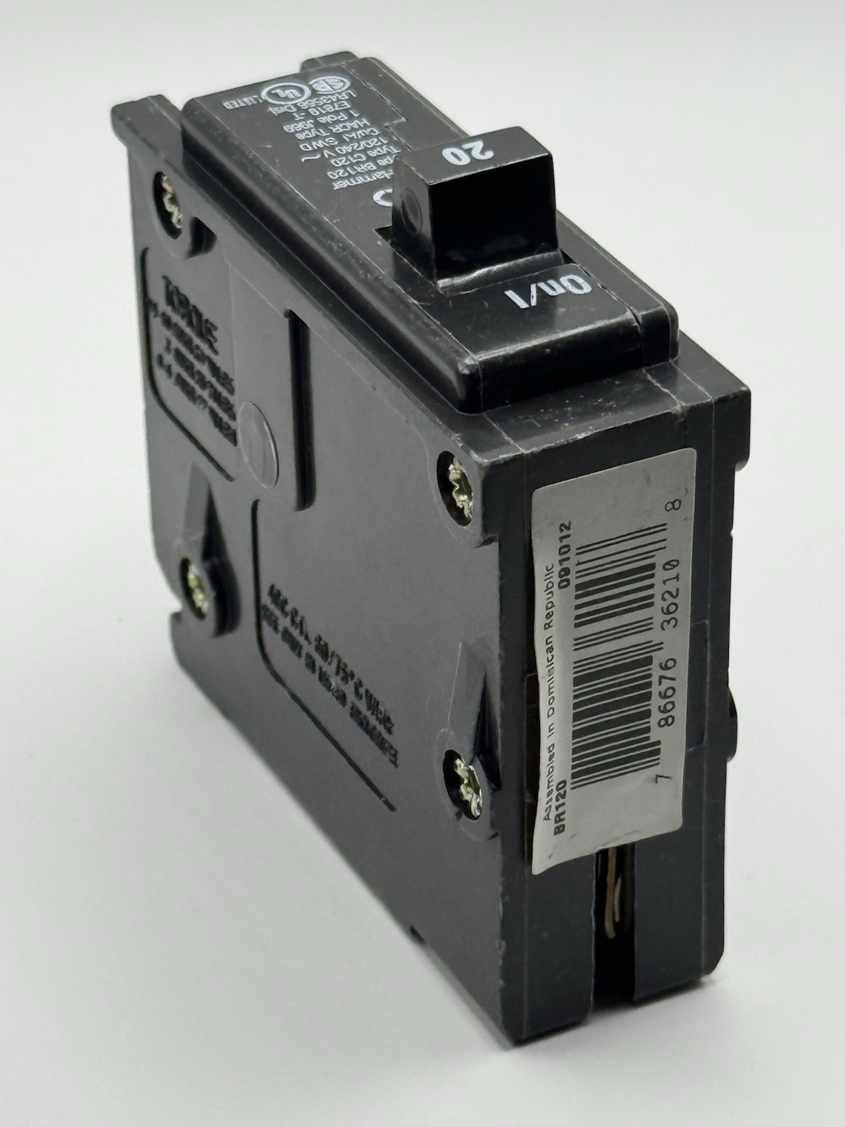 (1) NEW Eaton BR120 20Amp Single Pole Circuit Breaker Cutler Hammer
