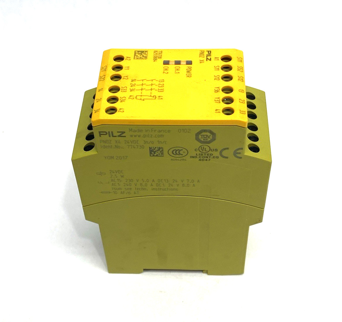 Pilz 774730 Standalone Safety Relay 1 or 2 Channel, PNOZ X4 24VDC 3n/o 1n/c