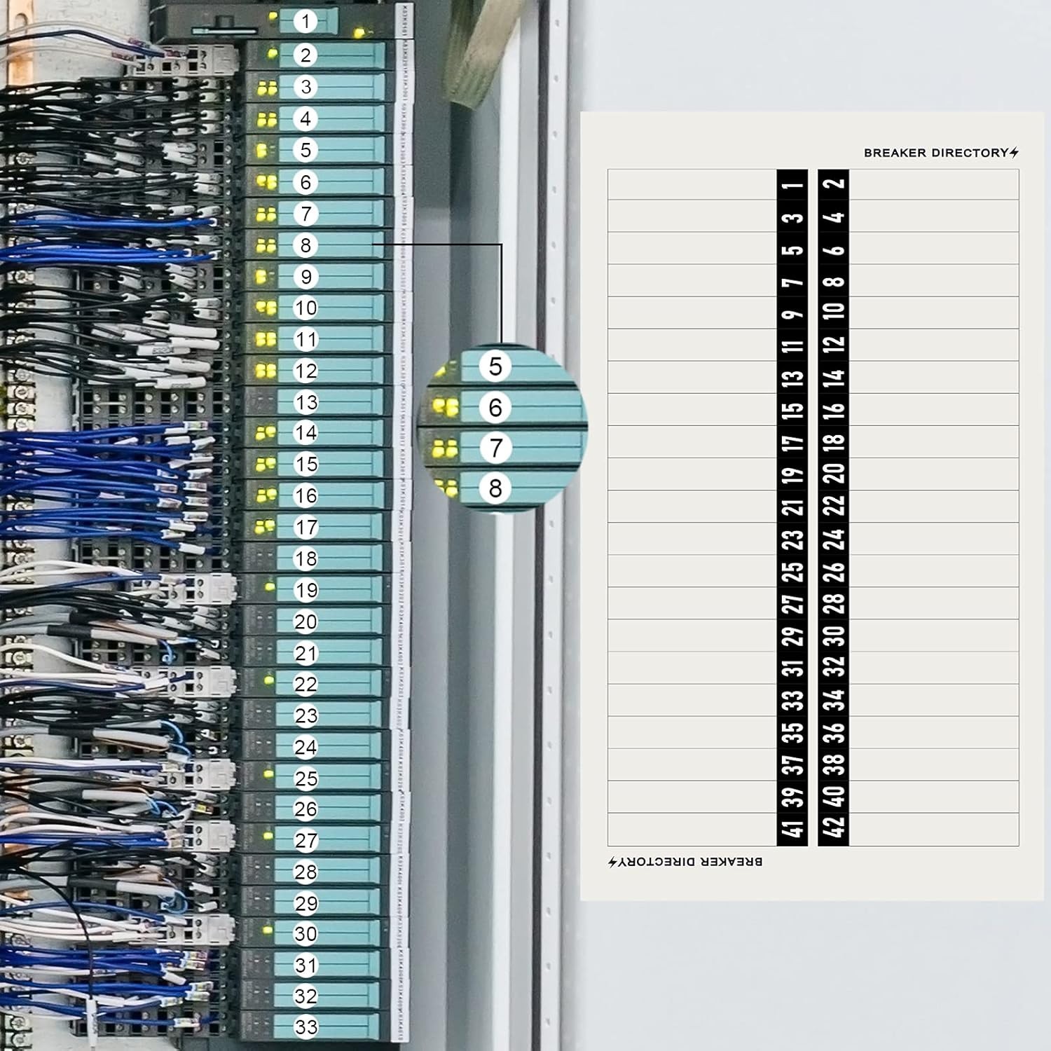 Breaker Panel Labels Electrical Electric Box Sticker Number Directory Load Cente