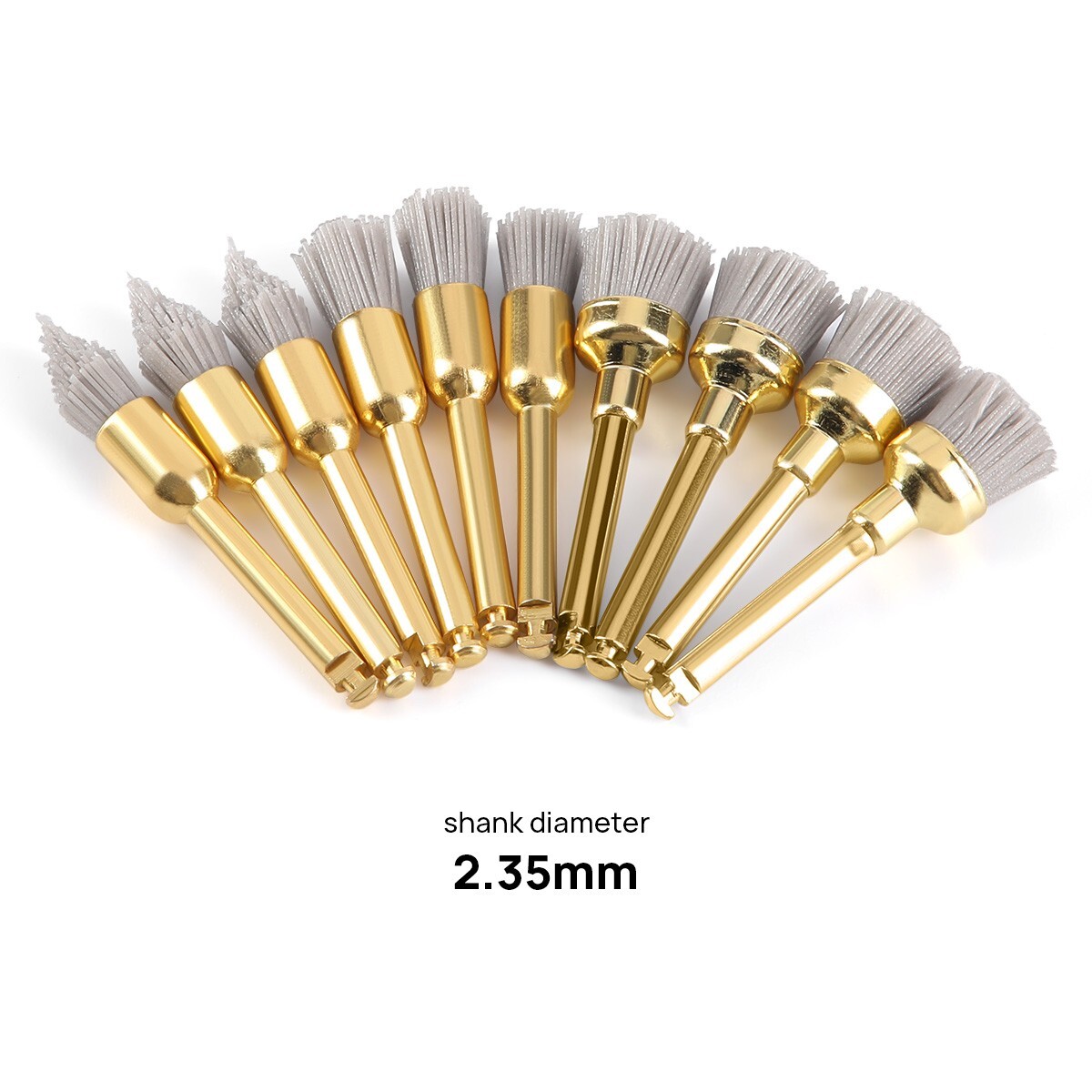 10Pc Dental aluminium oxide Polisher Brush Wheel Polishing For Rotary tools