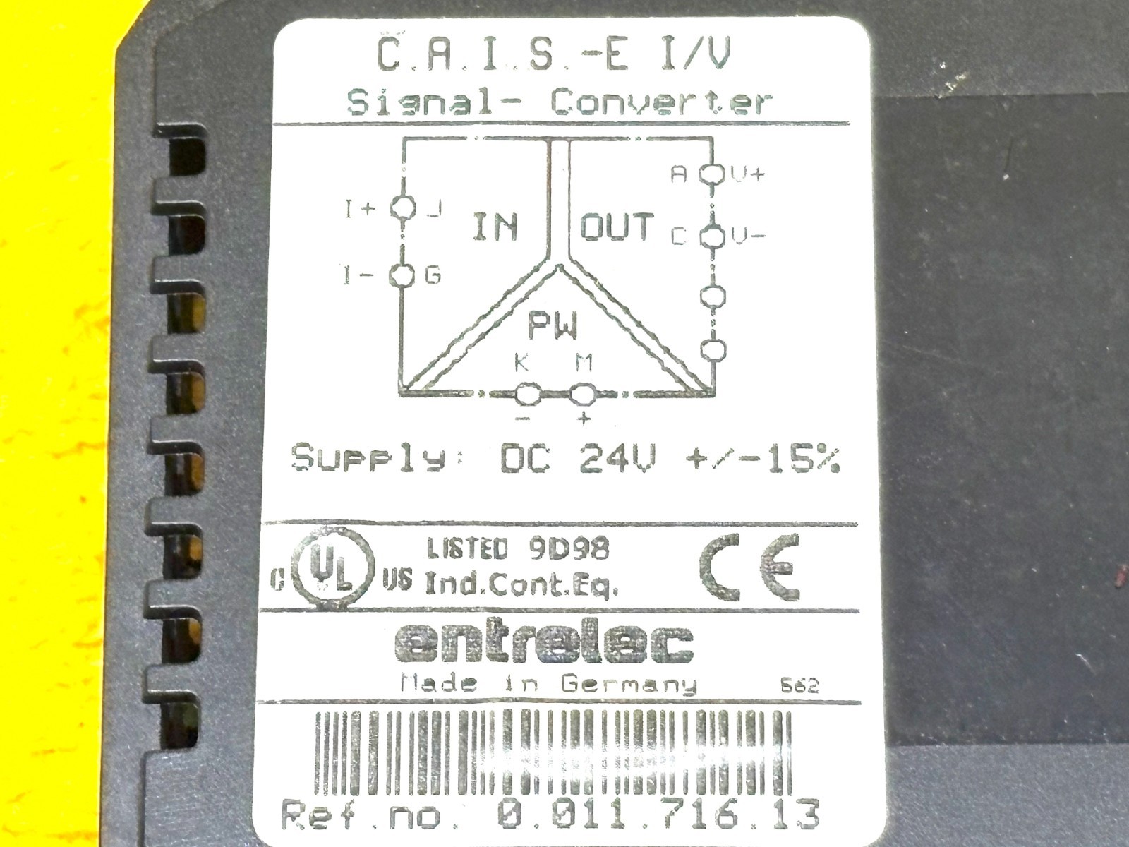 ENTRELEC CAIS-E I/V 24VDC SIGNAL CONVERTER (NEW IN BOX)