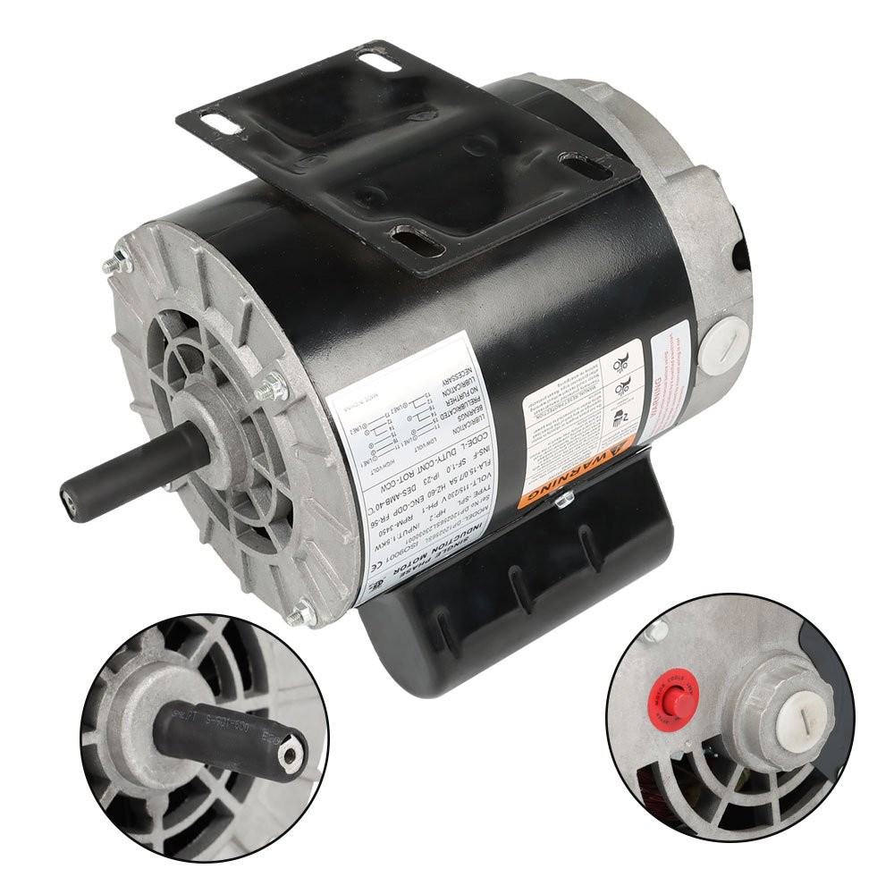 2 HP SPL Compressor Duty Electric Motor 3450 RPM 56 Frame 5/8″ Shaft 115/230 V