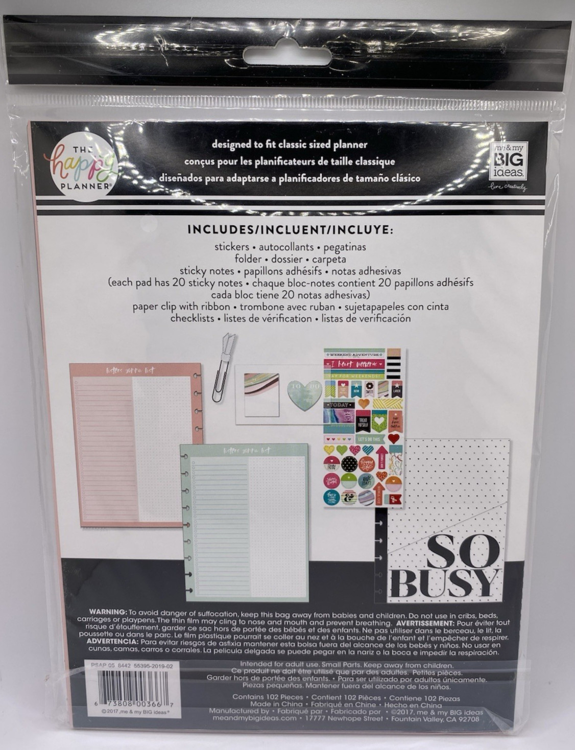 3 Happy Planner Classic Packs – Undated Extension, To do Refill, Accessories