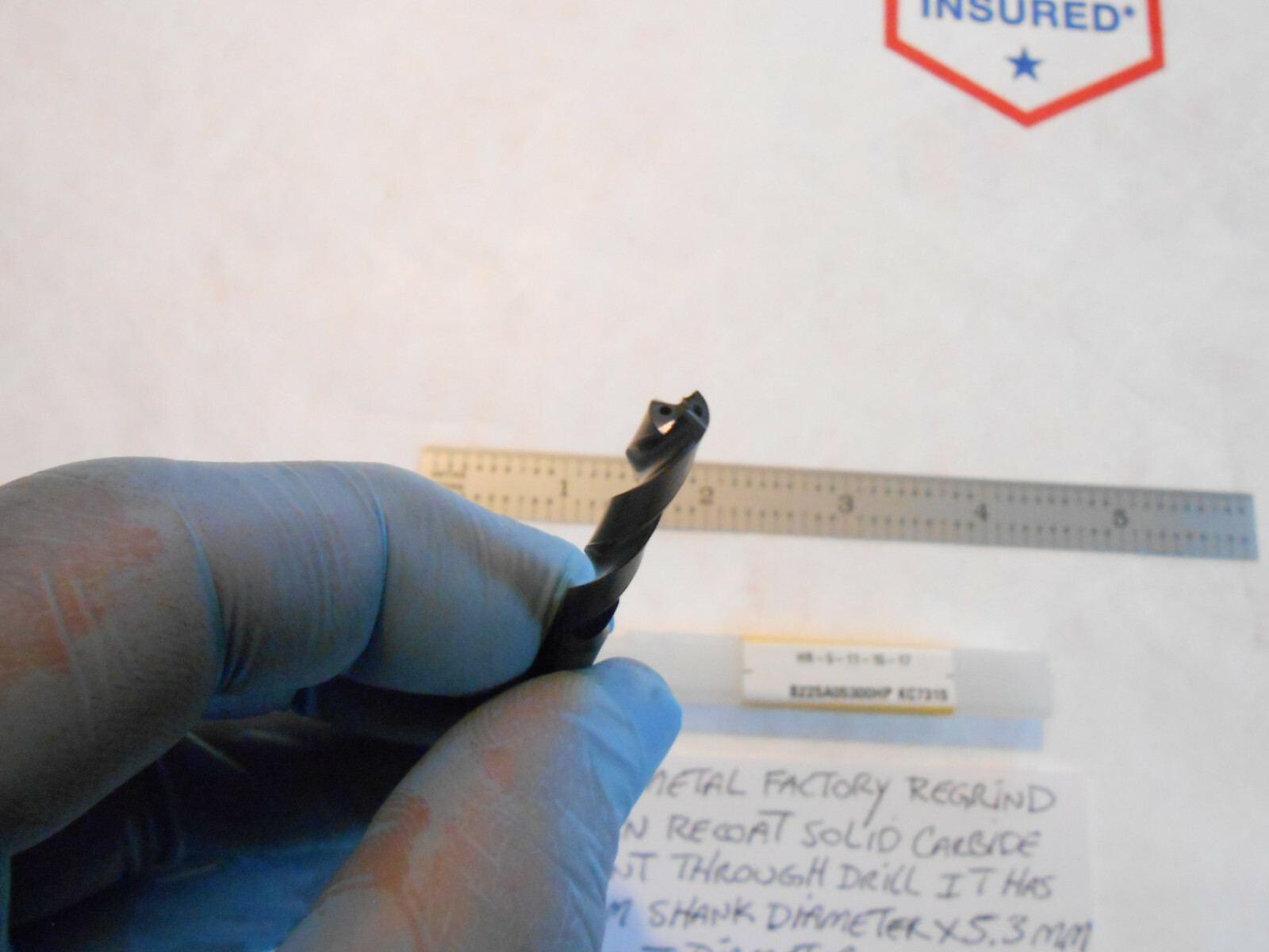 KENNAMETAL REGRIND & TIALN RE-COAT COOLANT THRU CARBIDE DRILL #4 DIA. X 2.89″ L