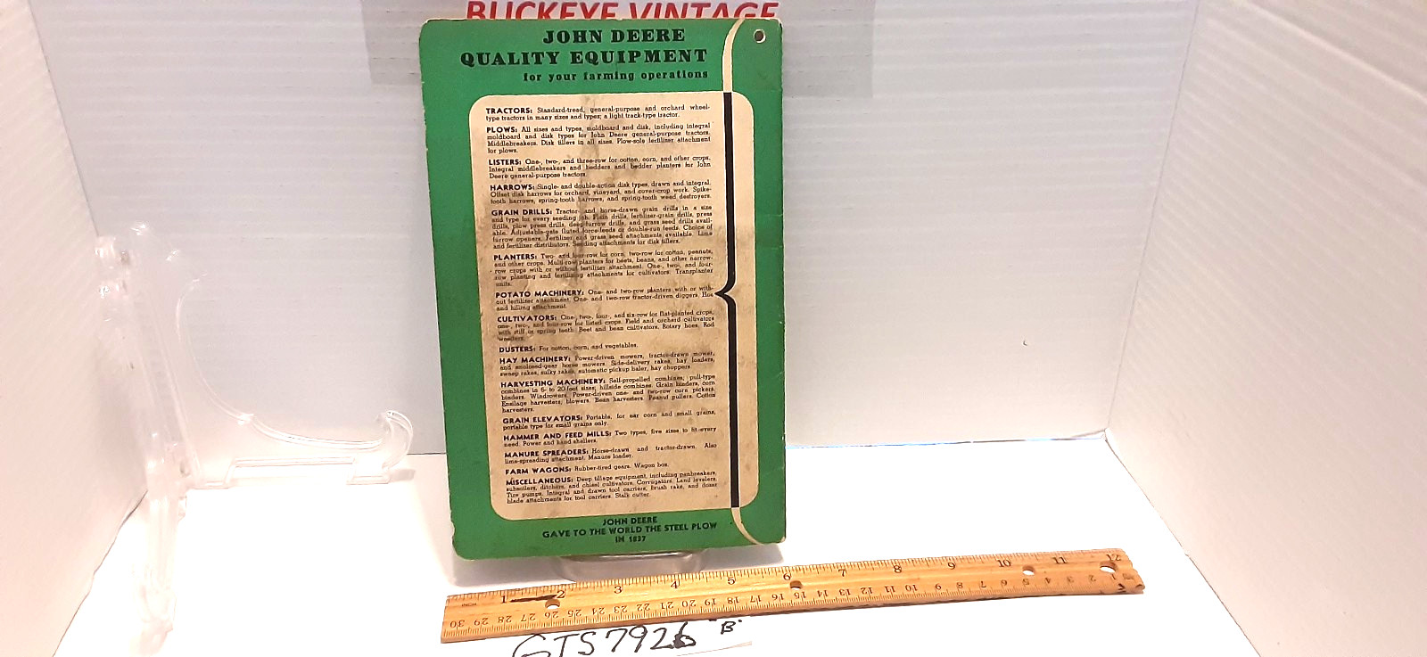 John Deere Operator’s Manual OM-C24-451 – HYDRAULIC LOADER No. 30 For M JD.
