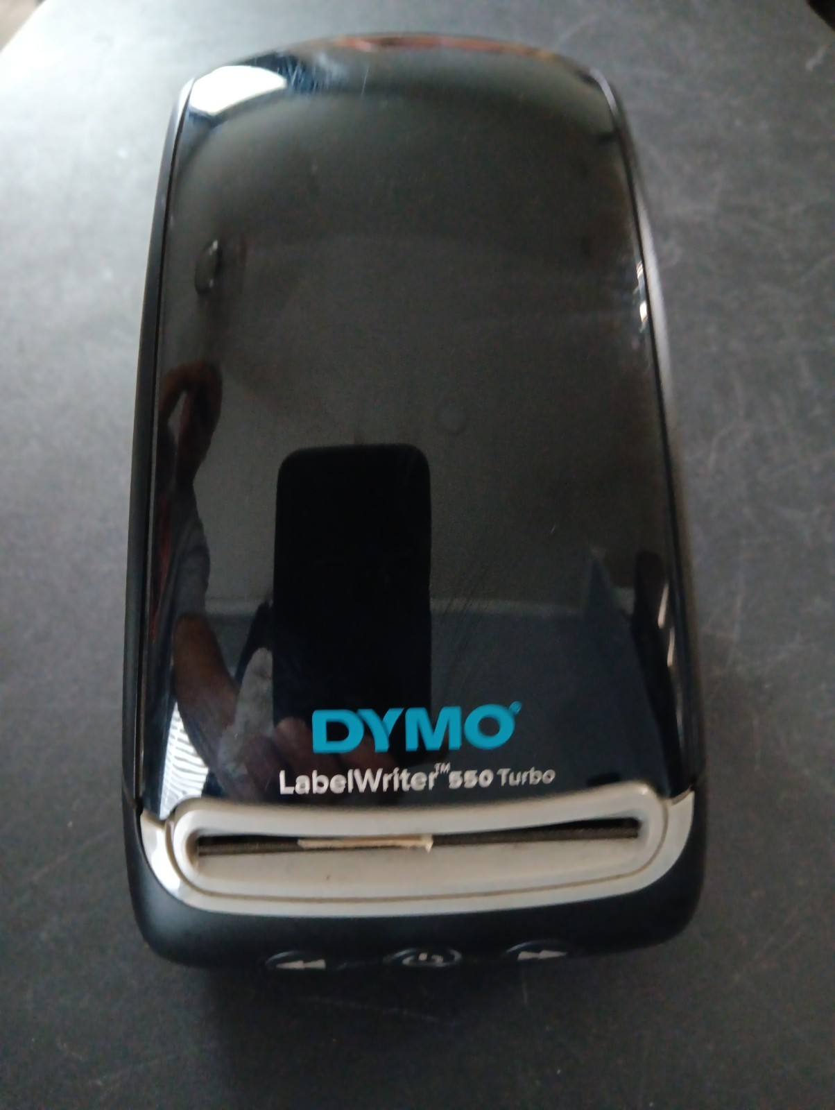 DYMO LabelWriter 550 Turbo Black Silver Thermal Label Printer w/On Power Chord