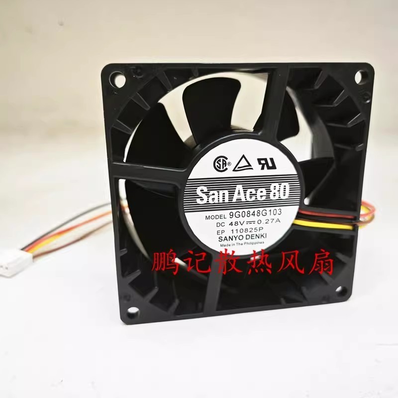 1PCS 9G0848G103 SANYO DENKI San Ace 80 DC48V 0.27A Industrial Server Cooling Fan
