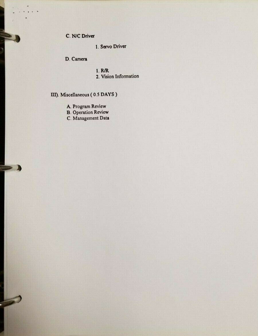 Panasonic Panasert MV-II MV2 Ops,Maint,Tech / MV2C Tech Manual NM-2558 / NM-2559