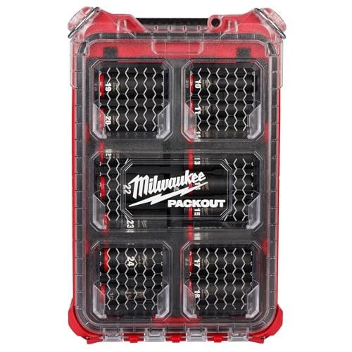 Milwaukee Electric – Shockwave Impact Duty. Socket 1/2. One Size, Red/Black