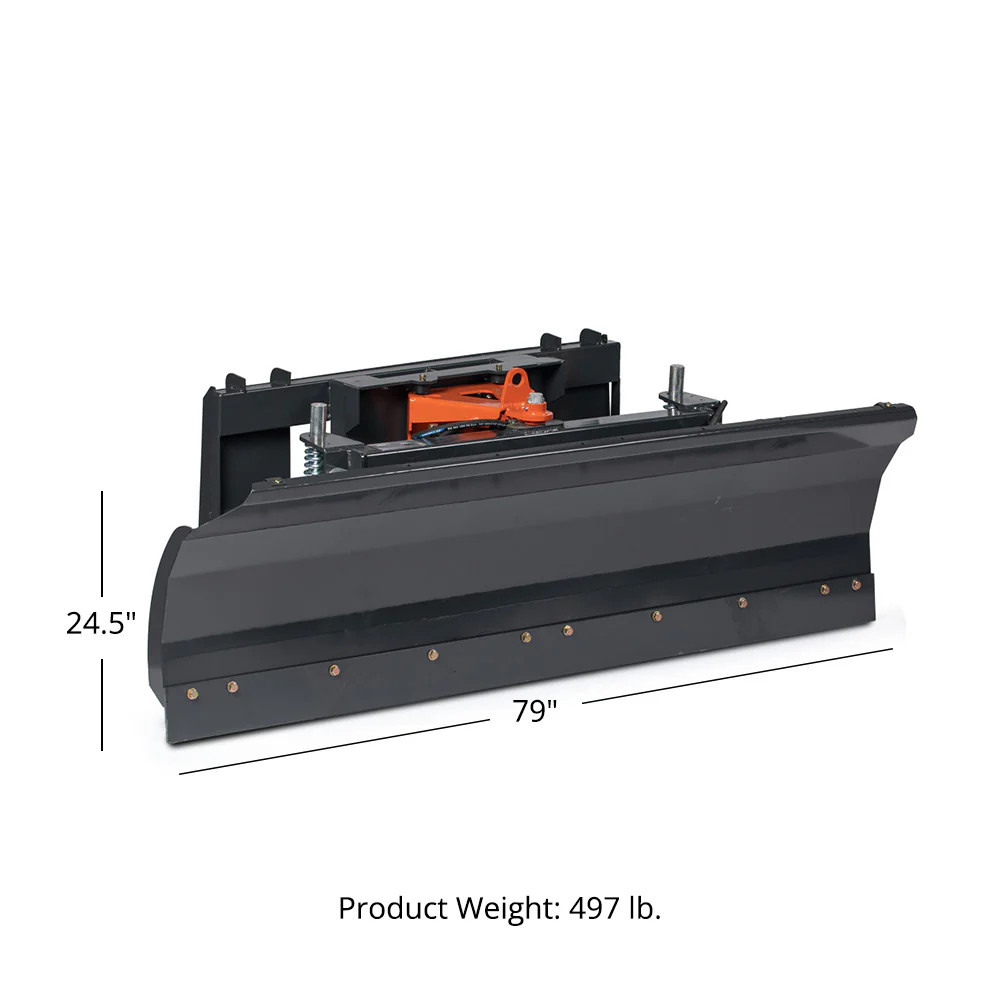 Titan Attachments 79″ Hydraulic Skid Steer Dozer Blade, SSQA